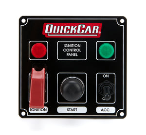 QuickCar Ignition Panel Black w/2 Acc. & Lights 50-823