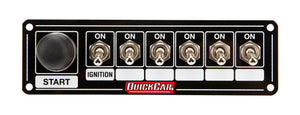 QuickCar Ignition Panel Black w/Start Button 50-865