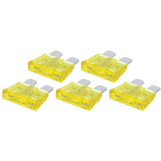 QuickCar 20 Amp ATC Fuse Yellow (5pk)