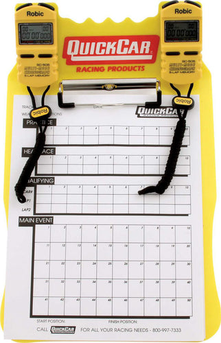 QuickCar Clipboard Timing System Yellow 51-053