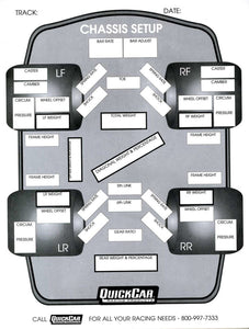 QuickCar Chassis Set-Up Forms (50pk) 51-201