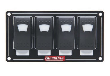 QuickCar Accessory Panel 4 Switch Rocker Lighted 52-717