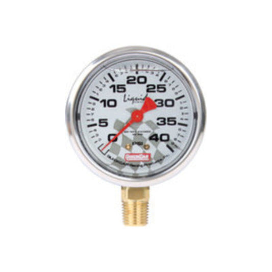 QuickCar Tire Pressure Gauge Head, Liquid-Filled 0-40 PSI 56-0041