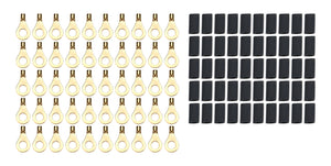 QuickCar Ring Terminal 1/4" 14- 16 Gauge w/Heat Shrink 50pk 57-478-50