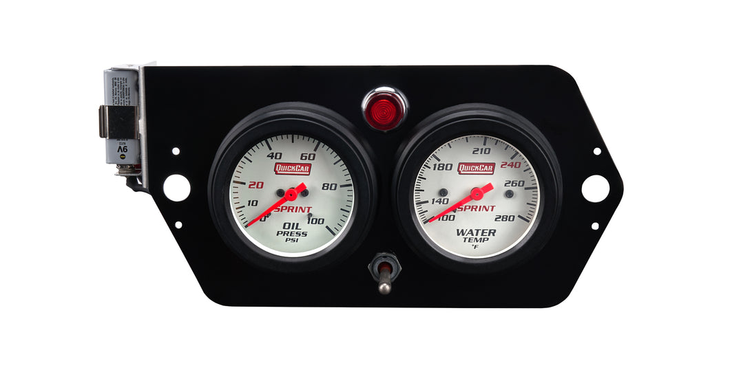 QuickCar Gauge Panel Deluxe Sprint w/Mag Switch 61-6005-1