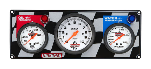 QuickCar Gauge Panel OP/WT w/Tach 61-60313