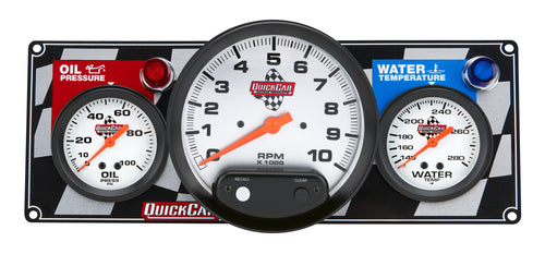 QuickCar 2-1 Gauge Panel Tach OP/WT 61-6031