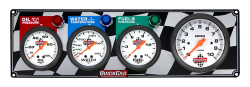 QuickCar Gauge Panel OP/WT/FP w/Tach 61-60423