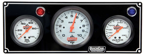 QuickCar 2-1 Gauge Panel OP/WT w/3