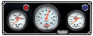 QuickCar 2-1 Gauge Panel OP/WT w/3" Tach Black 61-67313