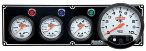 QuickCar 3-1 Gauge Panel OP/WT/FP w/5" Tach Black 61-6742