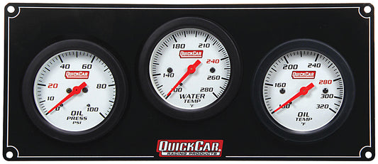 QuickCar 3 Gauge Extreme Panel OP/WT/OT 61-7011
