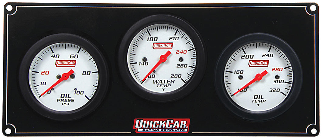 QuickCar 3 Gauge Extreme Panel OP/WT/OT 61-7011