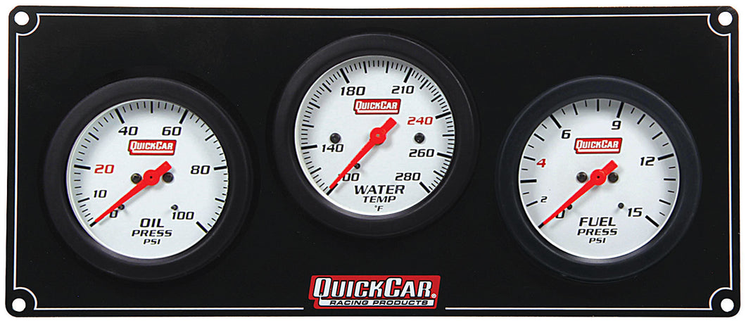 QuickCar 3 Gauge Extreme Panel OP/WT/FP 61-7012