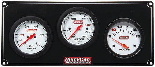 QuickCar 3 Gauge Extreme Panel OP/WT/Volts 61-7017