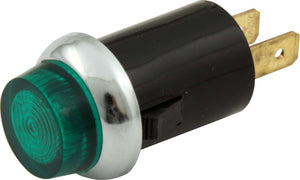 QuickCar Warning Light 3/4" Green Carded 61-709