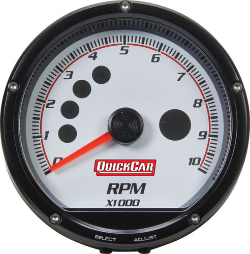 QuickCar Redline Multi-Recall Tach White 63-001