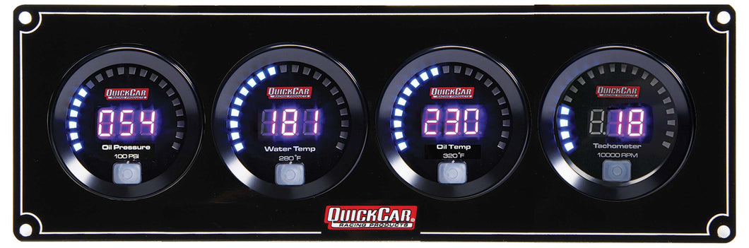 QuickCar Digital 3-1 Gauge Panel OP/WT/OT w/Tach 67-3041