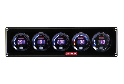 QuickCar Digital 4-1 Gauge Panel OP/WT/OT/Volt w/Tach 67-4057