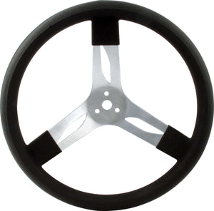 QuickCar 15" Steering Wheel Aluminum Black 68-001