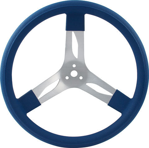 QuickCar 17" Steering Wheel Aluminum Blue 68-0022