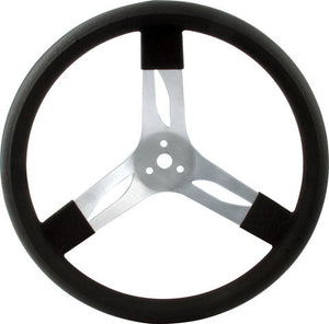 QuickCar 17" Steering Wheel Aluminum Black 68-002