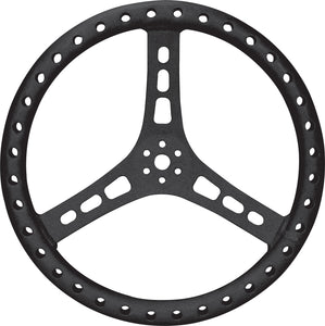 QuickCar 15" Steering Wheel L/W Aluminum Black 68-006