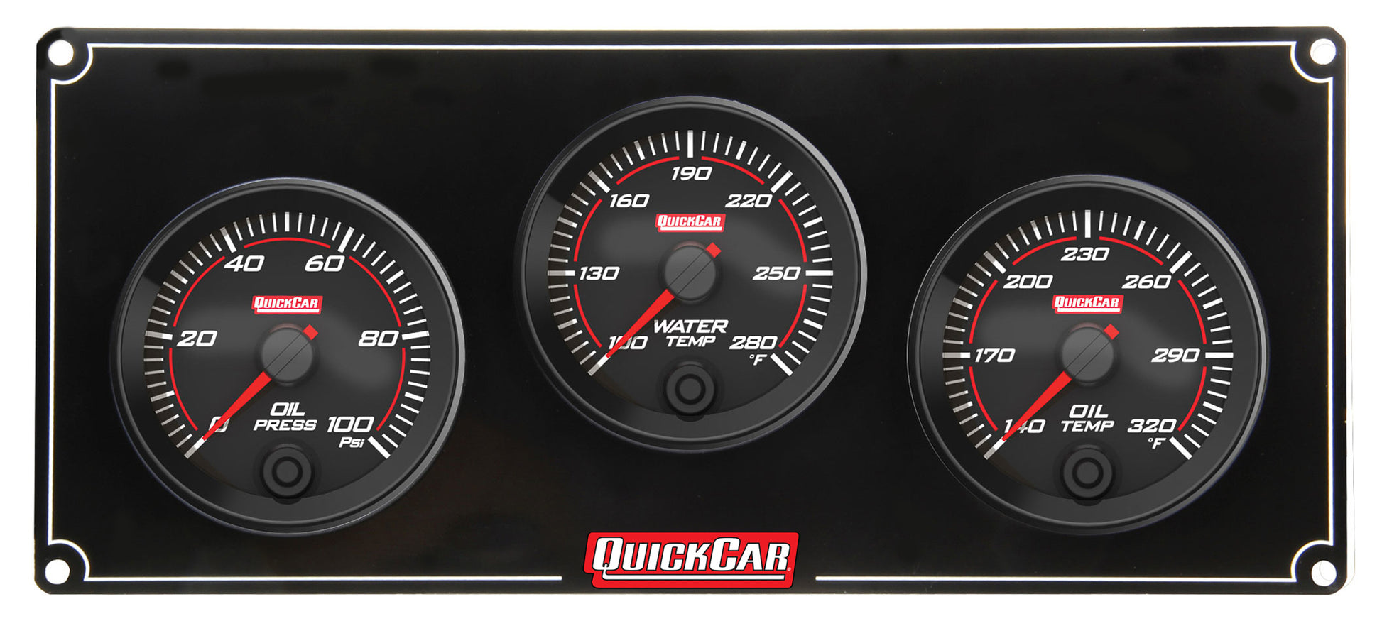 QuickCar Redline 3 Gauge Panel OP/WT/OT 69-3011