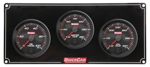 QuickCar Redline 3 Gauge Panel OP/WT/OT 69-3011