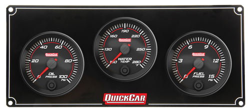 QuickCar Redline 3 Gauge Panel OP/WT/FP 69-3012