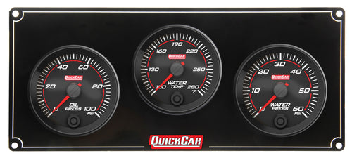 QuickCar Redline 3 Gauge Panel OP/WT/WP 69-3016