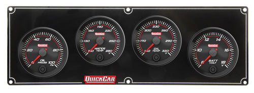 QuickCar Redline 4 Gauge Panel OP/WT/OT/Volt 69-4027