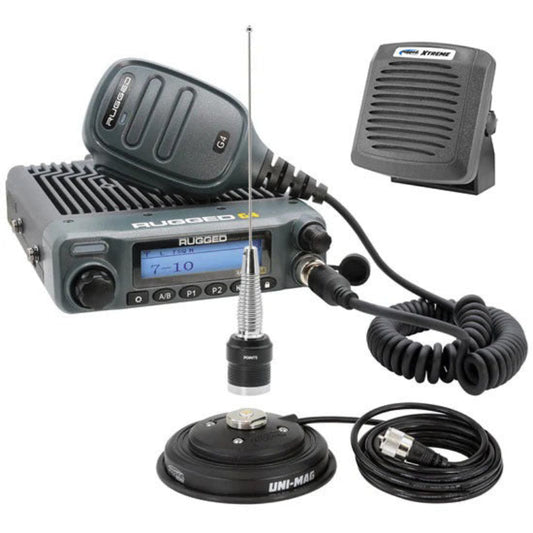 Rugged Radios GMRS Mobile Radio Kit Rambler G4 w/Ext Speaker RK-G4-SPK