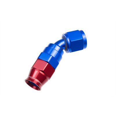Redhorse 1245-06-01 6AN 45 Degree PTFE Reusable Hose End Blue
