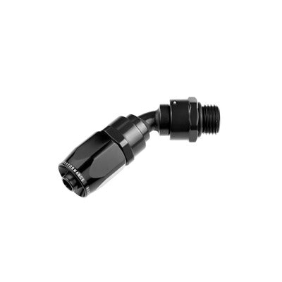 Redhorse 1345-08-08-2 8AN Hose End 8AN ORB End 45deg Tube Black