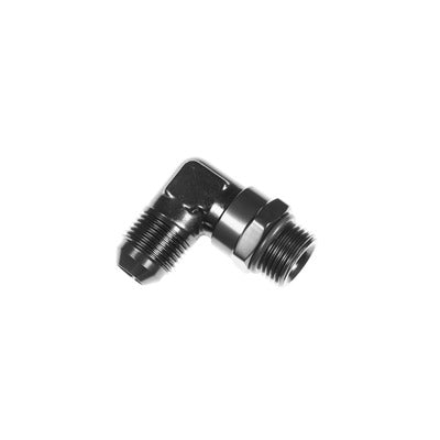 Redhorse 1690-08-08-2 8an Male to 8an ORB Male Swivel 90-Deg Black