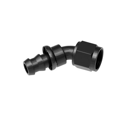 Redhorse 2045-16-2 16AN 45 Degree Push Lock Hose End Black