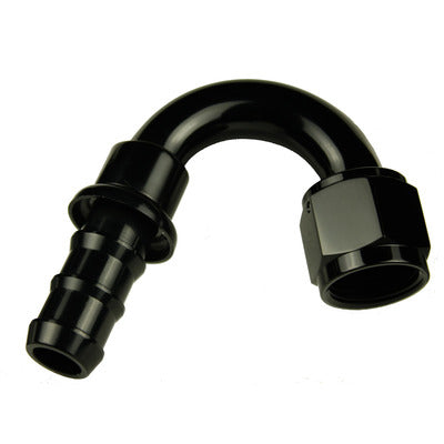Redhorse 2150-08-02 8AN 150 Degree AN/Hose End Push Lock Black