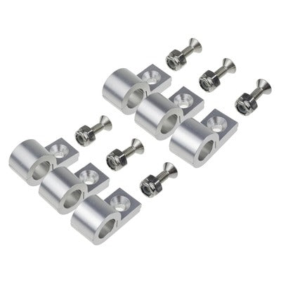 Redhorse 320-14-5 1/4in Polished Aluminum Line Clamps 6/pkg