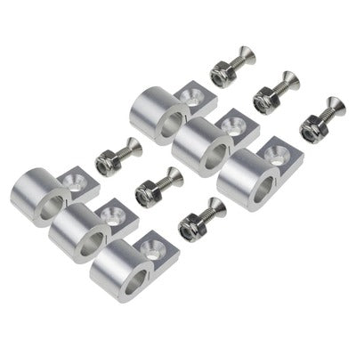 Redhorse 320-316-5 3/16in Polished Aluminum Line Clamps 6/pkg