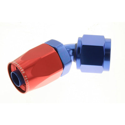 Redhorse 6045-06-01 6AN 45Deg FM Hose End Aluminum Red/Blue