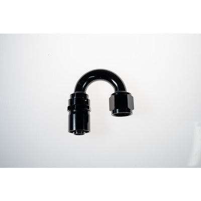 Redhorse 7182-06-02 6AN 180Deg Crimp Hose End Black