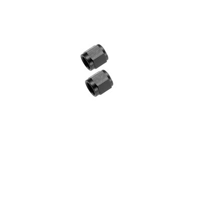 Redhorse 0818-06-02 6an Alm Tube Nuts 9/16-18 2pk Black