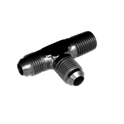 Redhorse 826-06-04-2 6AN Tee with 1/4in NPT On the Run Black