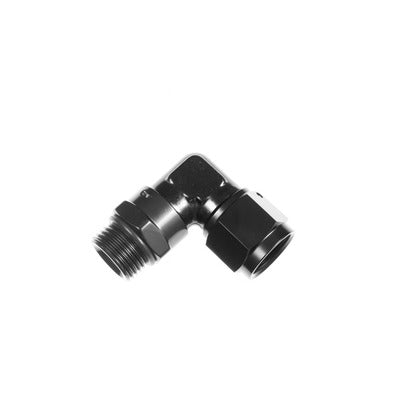 Redhorse 8291-08-08-2 8AN Female to 8AN ORB Male Swivel  90Deg Black