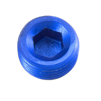 Redhorse 0932-04-01 1/4in NPT Hex Head Pipe Plug 2/pkg Blue