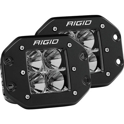 Rigid D-Series PRO Flood Flush Mount Black 2 Lights 212113