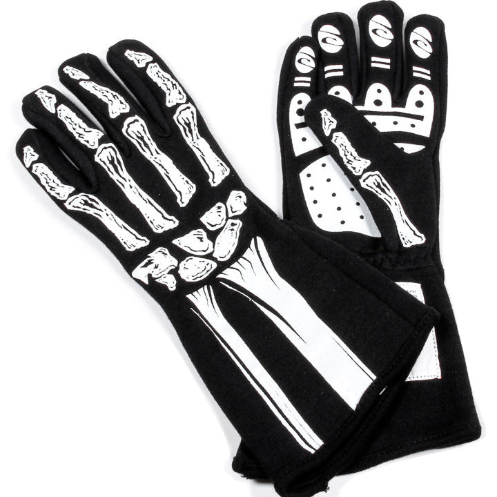 RJS Double-Layer Skeleton Gloves (White)
