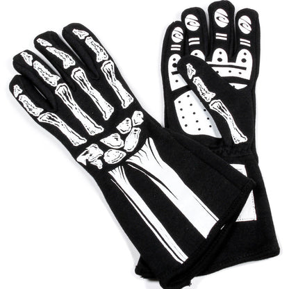 RJS Double-Layer Skeleton Gloves (White)