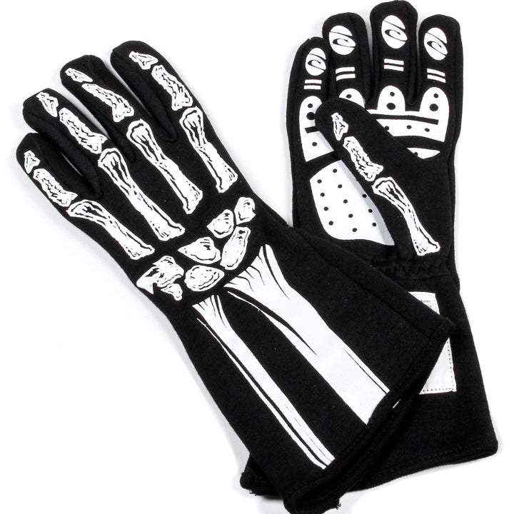 RJS Single Layer Skeleton Gloves (White)